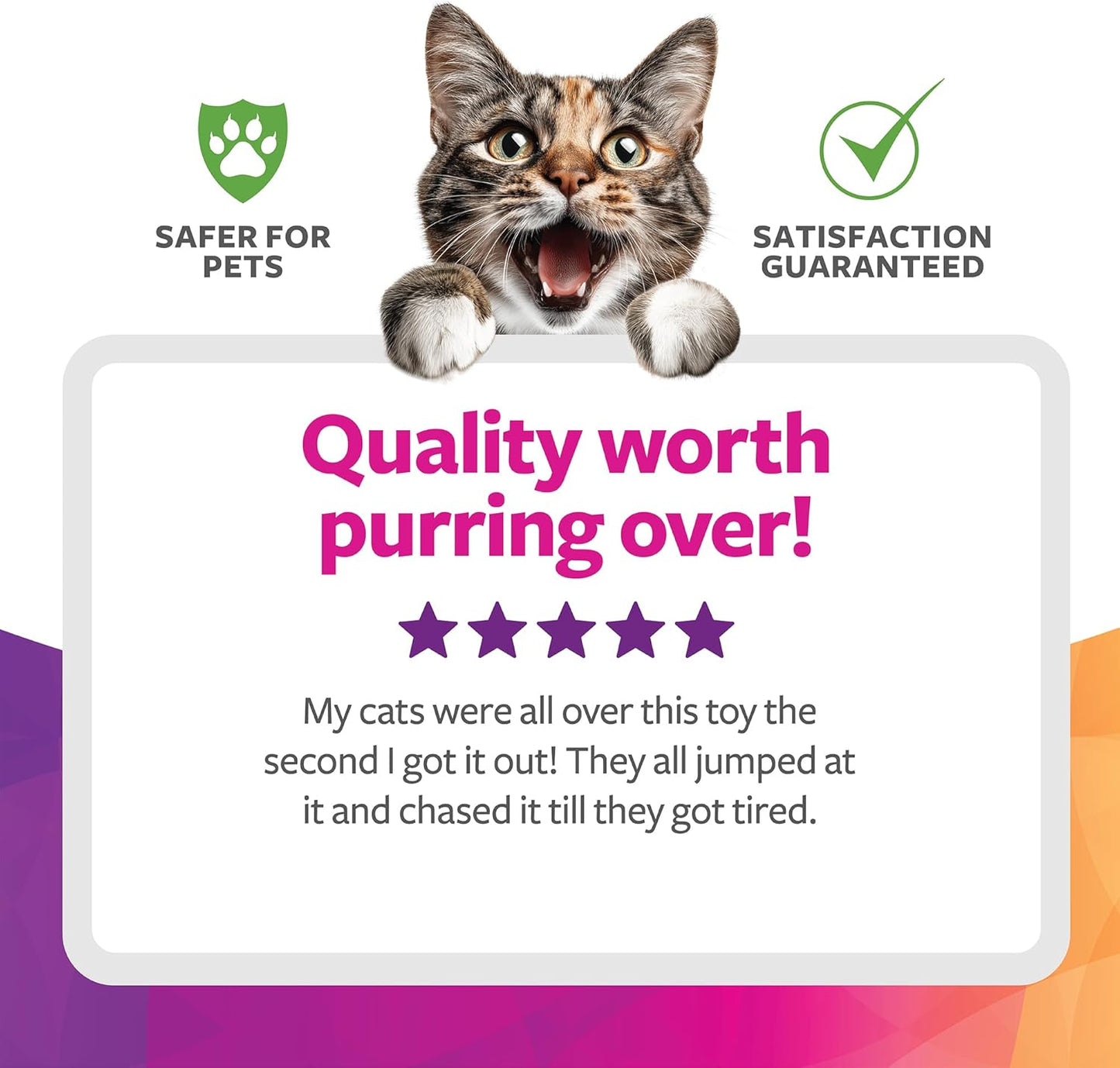 SmartyKat Crazy Catch 3 Part Breakaway Plush Catnip Wand Cat Toy, Extendable for Capturing Prey & Solo Play for Cats & Kittens