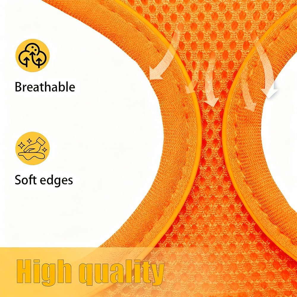 2-in-1 No Pull Dog Harness & Retractable Leash, Adjustable Dog Harness, No Pull Step-in Soft Mesh Puppy Vest Harnesses, Adjustable Puppy Vest for Small Medium Dogs and Cats