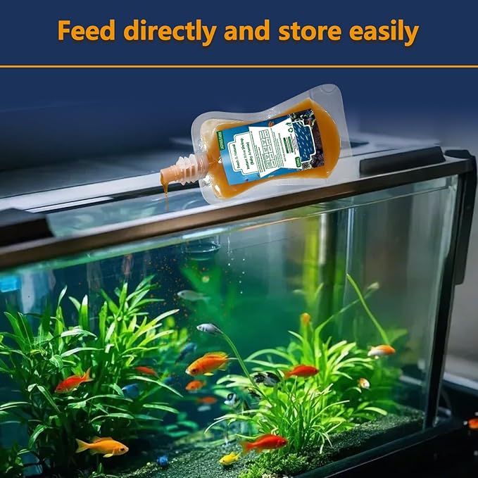 Brine Shrimp Fish Food, Ready to Use Aquarium Fish Food, Non-Living Instant Baby brine Shrimp, Food for Betta Saltwater Marine Freshwater Fish, Reef Aquariums, Corals, Axolotl,Jelly