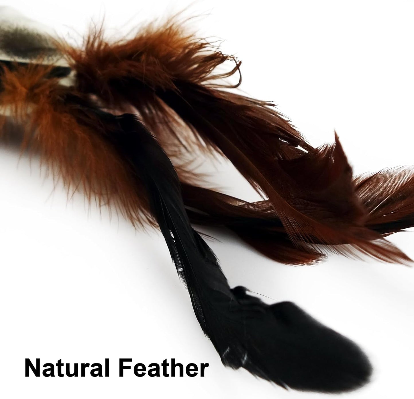 TTcat 2 Pcs Real Feather Cat Bird Toys Realistic Simulation Bird Cat Toys with Bells for Indoor Cats Kittens.
