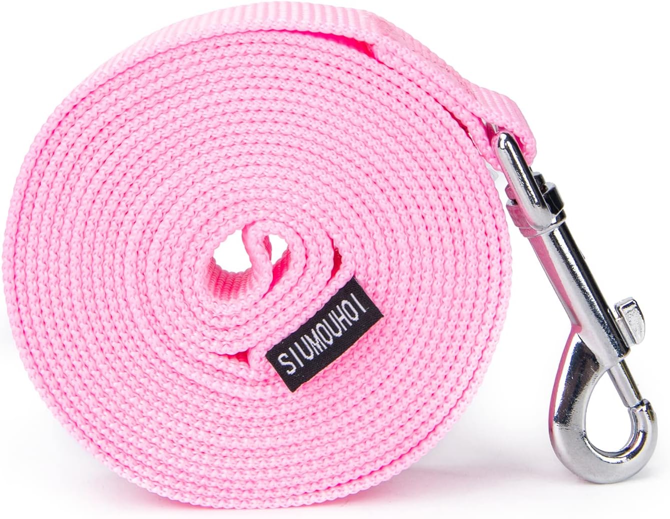 10 ft Strong Durable Nylon Dog Training Leash, Traction Rope, 1 Inch Wide, for Small and Medium Dog (Pink, 10 Feet)
