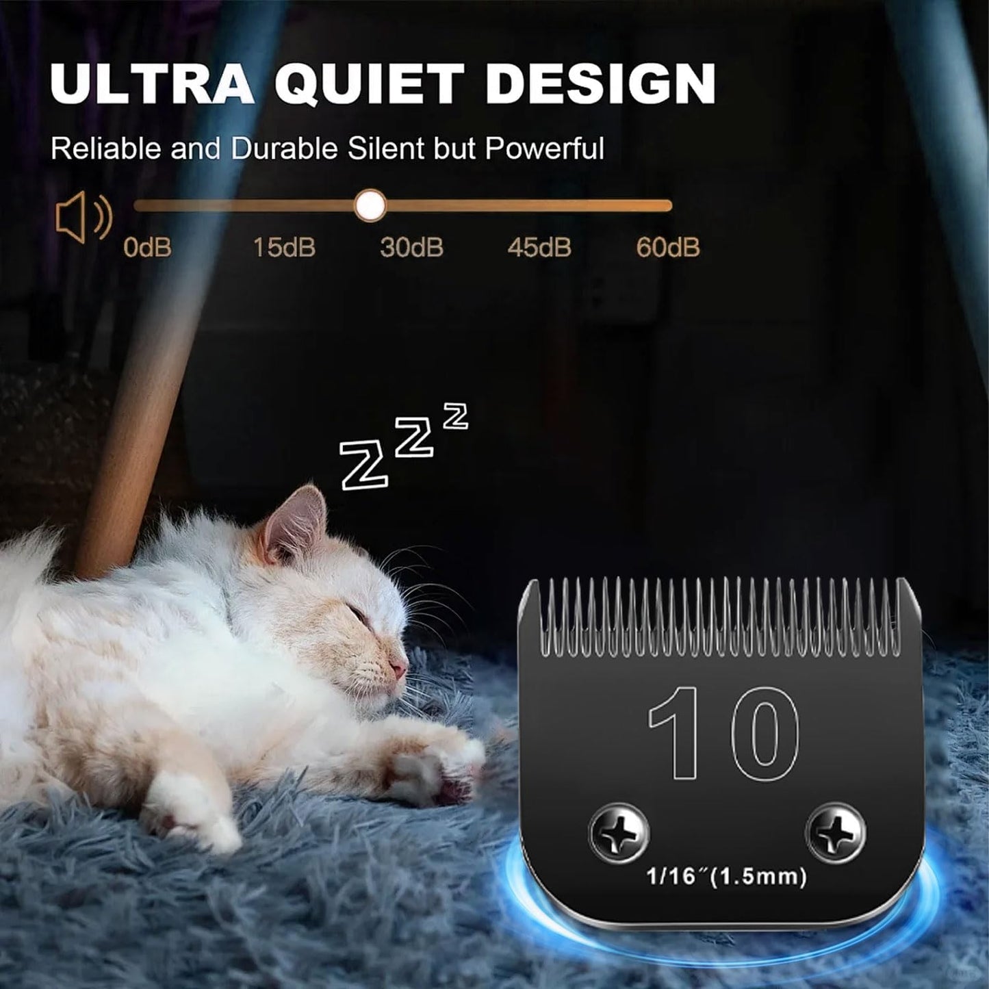 5PCS Dog Grooming Blades Compatible with Andis Dog Clippers Blades,Dog Clipper Blades Compatible with Oster A5,Wahl km10 Dog Clippers,Stainless-Steel Blade Sharp,Size:10+30+4FC+5FC+7FC