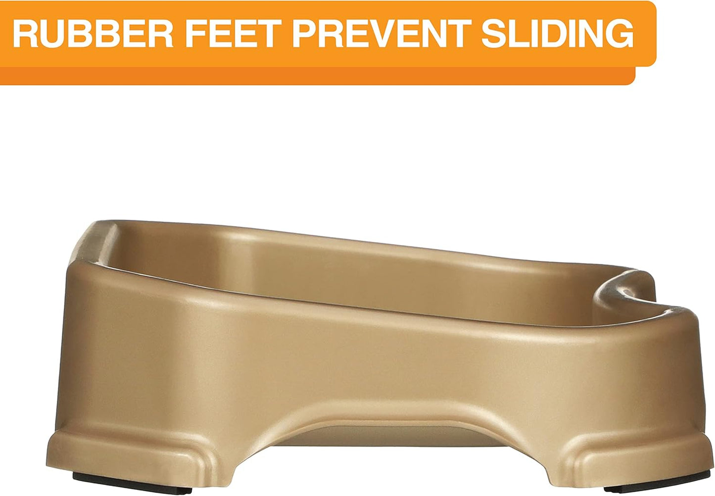 Neater Pet Brands Large Capacity Outdoor Dog Water Bowl for Small Dogs, Cats, Reptiles, Birds, & Small Animals, Outdoor Water Bowls for Dogs (8 Cups), Feed Bowl & Trough, Indoor or Outside, Champagne