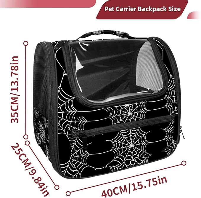 Spider Web 1 (2) Pet Carrier Airline Approved Pet Carrier Bag Dog Carrier for Small Medium Cats Dogs Puppies Kitten