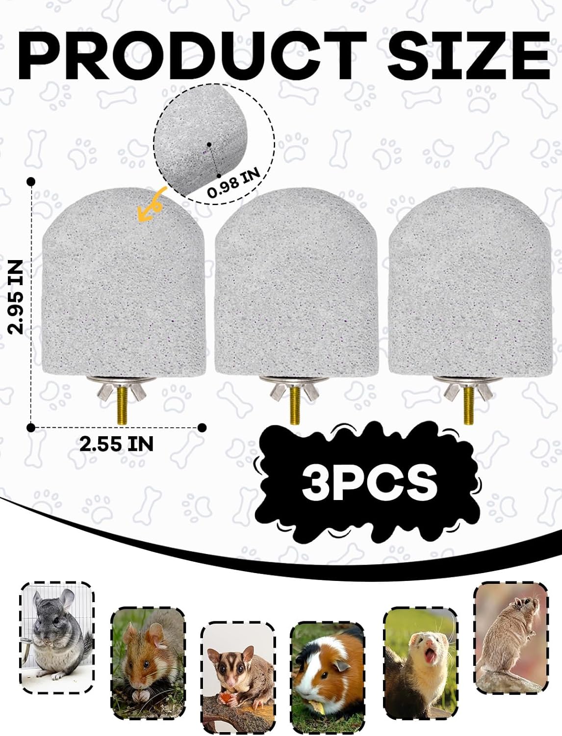 Lava Ledges for Rats 3 Pack Hamster Climbing Ledge Platform Pumice Ledge Shelf Pet Chewing Grinding Toys Small Animals Cage Accessories for Mouse Guinea Pig Gerbil Gray