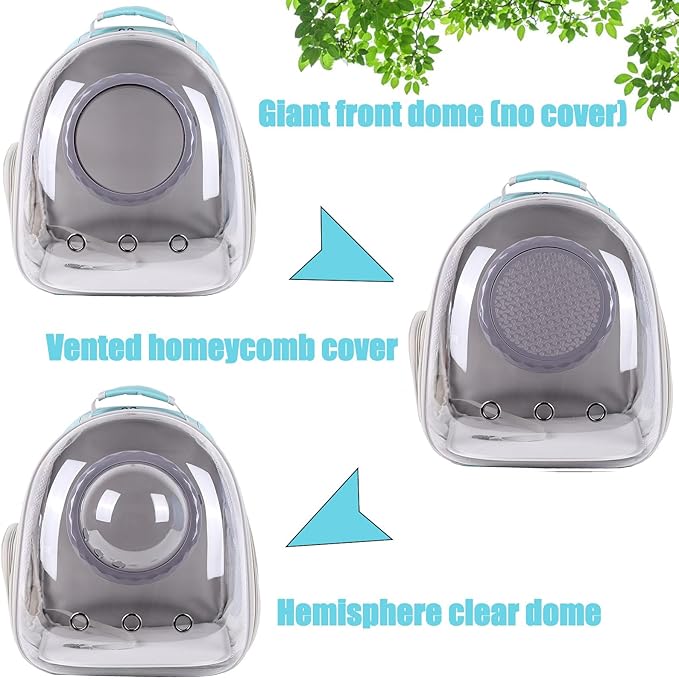Large Cat Backpack Carrier, 20 Pounds Cat Carry Bookbag, Space Capsule Astronaut Clear Bubble Front Extension to Transport Small Puppy Bunny