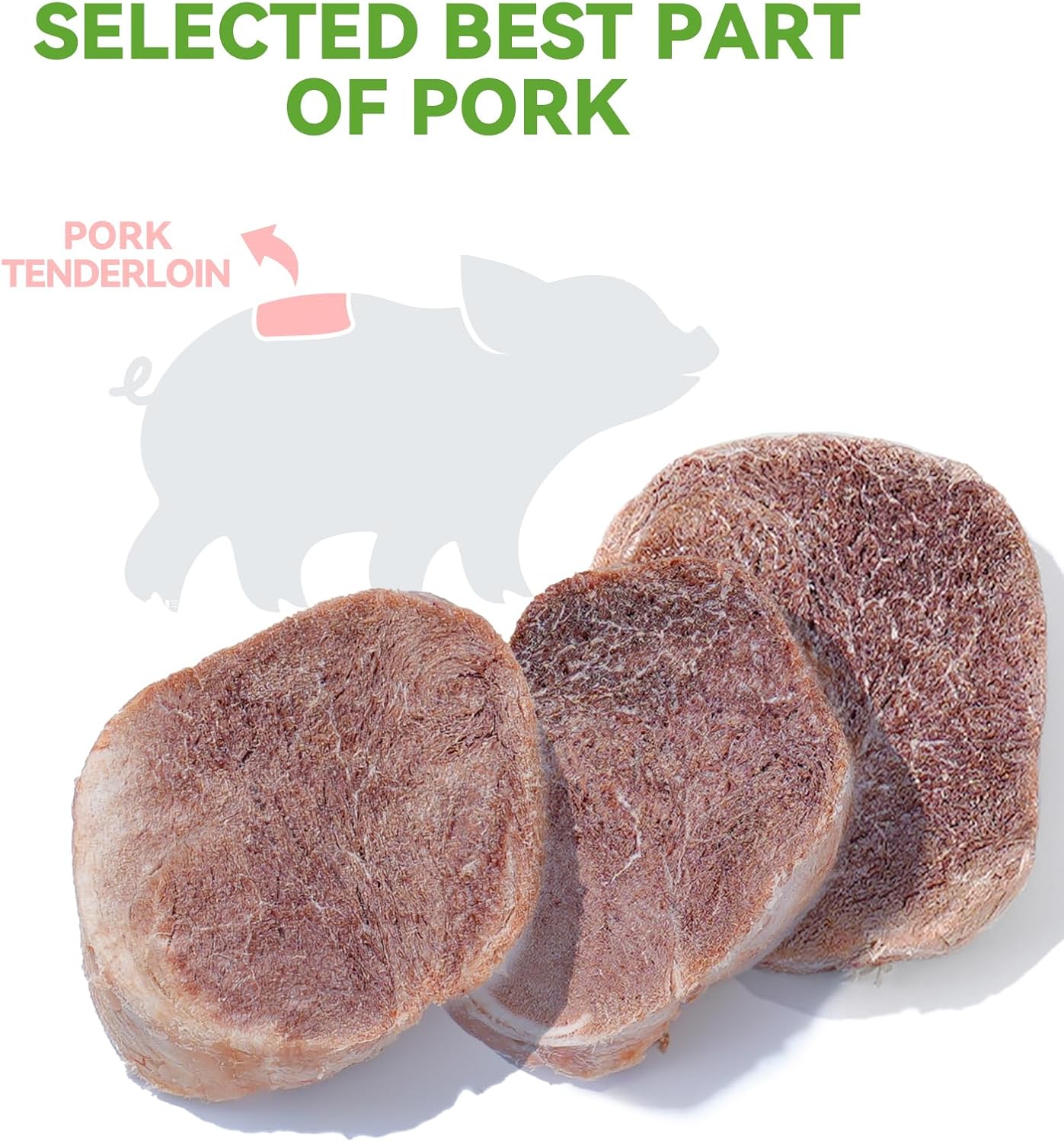 OPET Freeze Dried Pork Treats for Cats & Dogs,Single Ingredient Grain Free High Protein Pet Food,Healthy Training Sliced Fillets Snacks ,(Pork, 5.92 Ounce)