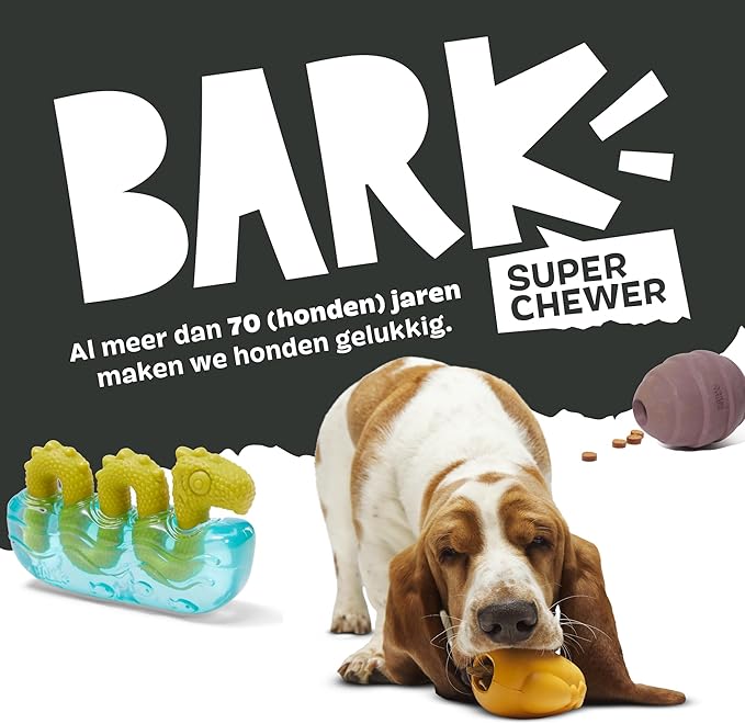 Barkbox Super Chewer Tough Dog Chew Toys for Aggressive Chewers, Dental Stimulating (Turkey - Large)