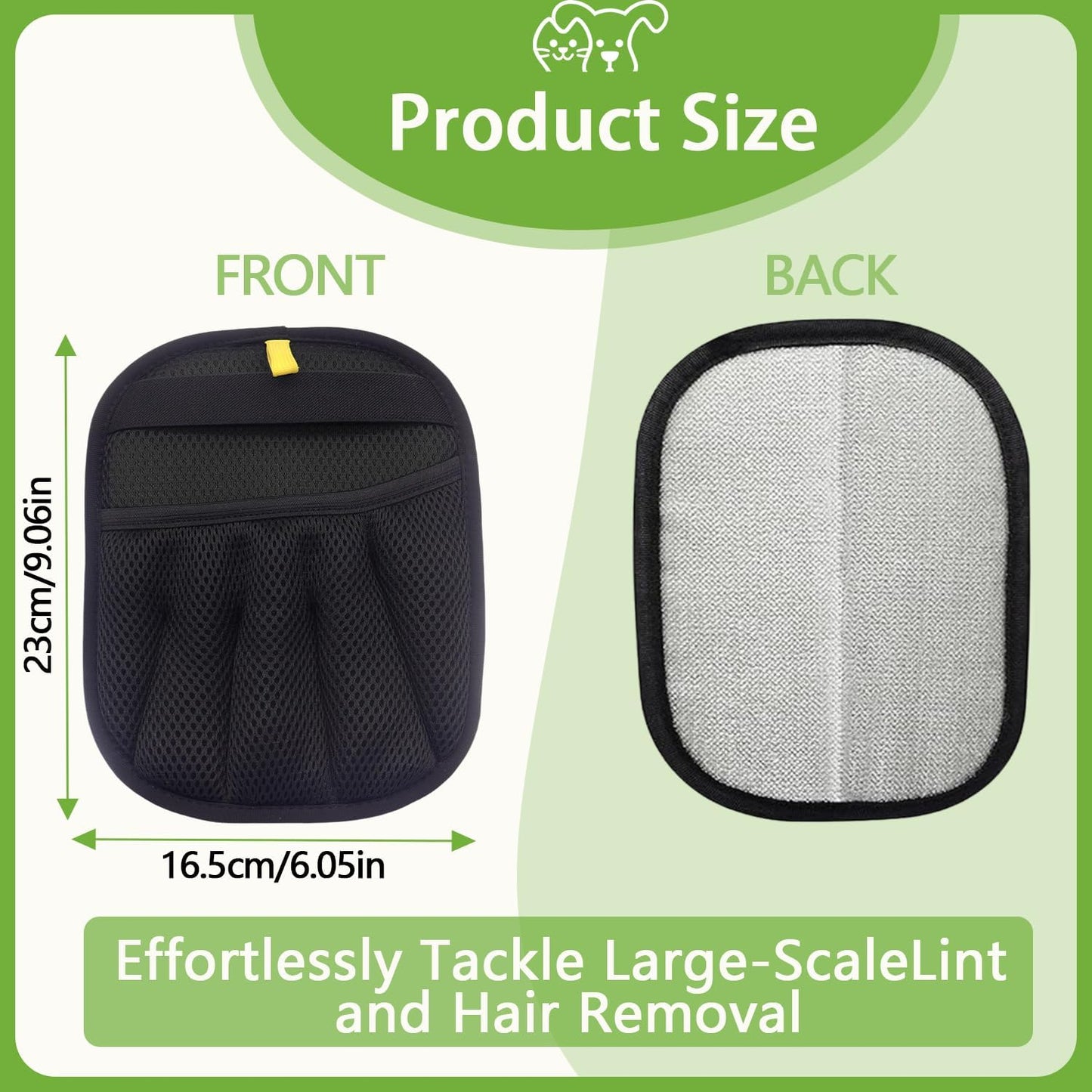 2 Packs Electrostatic Pet Hair Remover Glove for Dogs and Cats – Reusable Brush Pet Hair Removal Glove for Furniture, Car Interiors, Bedding & Clothing