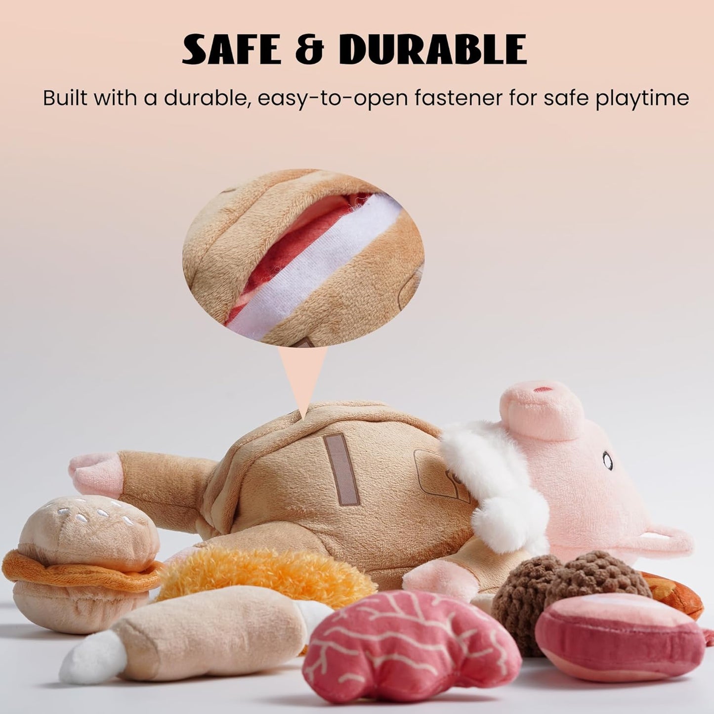 Nocciola Stuffed Pig Dog Toys: Funny Squeaky Crinkle Dog Chew Toys for Small Medium Breed, Plush Puzzle Cognitive Training Pet Enrichment Supplies, Burrow Hide Seek Mental Stimulation Anxiety Relief