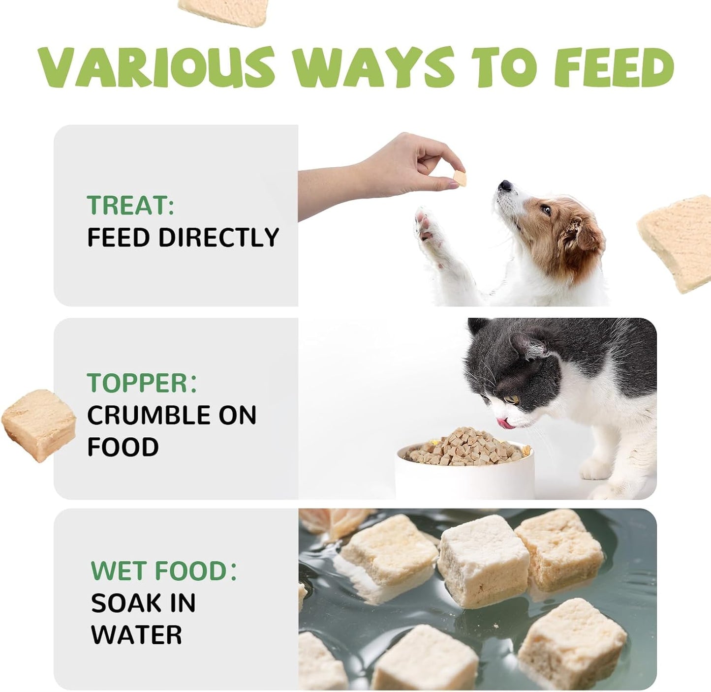 PAWUP Freeze Dried Chicken for Dogs Cats, High Protein Raw Dog Food Topper, Single Fresh Ingredient Treats, 4.6oz, Rawhide Free