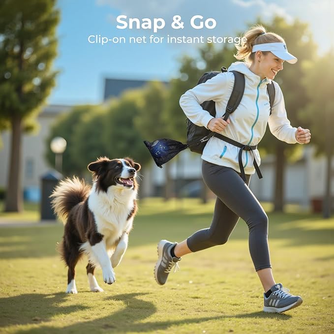 Interactive Dog Ball for Large Dogs - Dog Toys for Aggressive Chewers to Keep Them Busy, Durable E-TPU Material, 3 Play Modes Automatic Dog Balls for Medium and Large Dogs, Indoor & Outdoor (Blue)