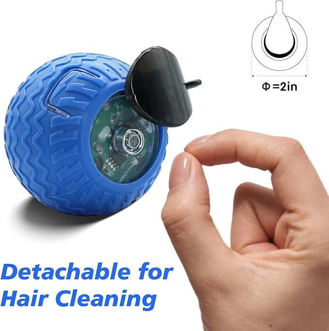 Interactive Cat Toy for Indoor Cats, Speedy Ball with Tail, Automatic Moving Cat Balls for Bored Indoor Adult Cats, 360°Automatic Rolling Ball Toy, Two Speed Adjustment(Blue)