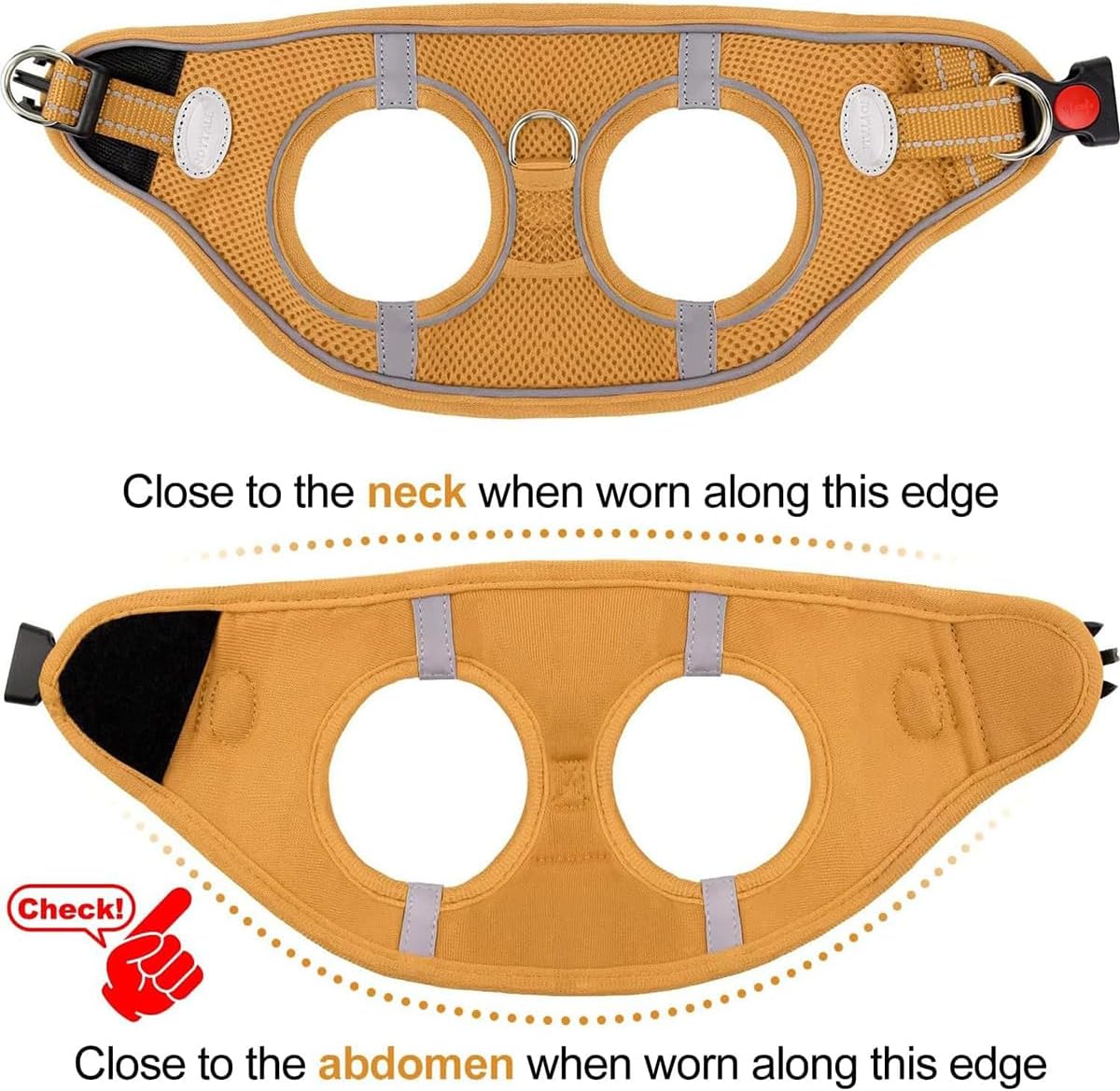 Joytale Small Dog Harness, Breathable Mesh Step-in Vest, Reflective Soft Padded Harnesses for Cats and Puppies Dogs, Brown, XXXS