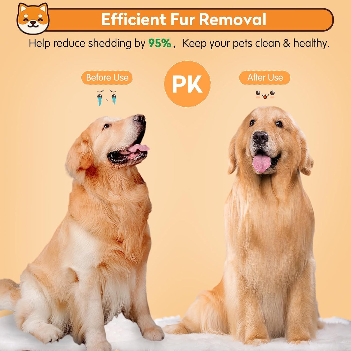 Dog & Cat Brush, Self Cleaning Slicker Brush for Pets, Upgraded Dog Brush for Shedding Massaging and Grooming, Removes Loose Undercoat & Portable Comb for Long Short Haired Dogs(Pink)