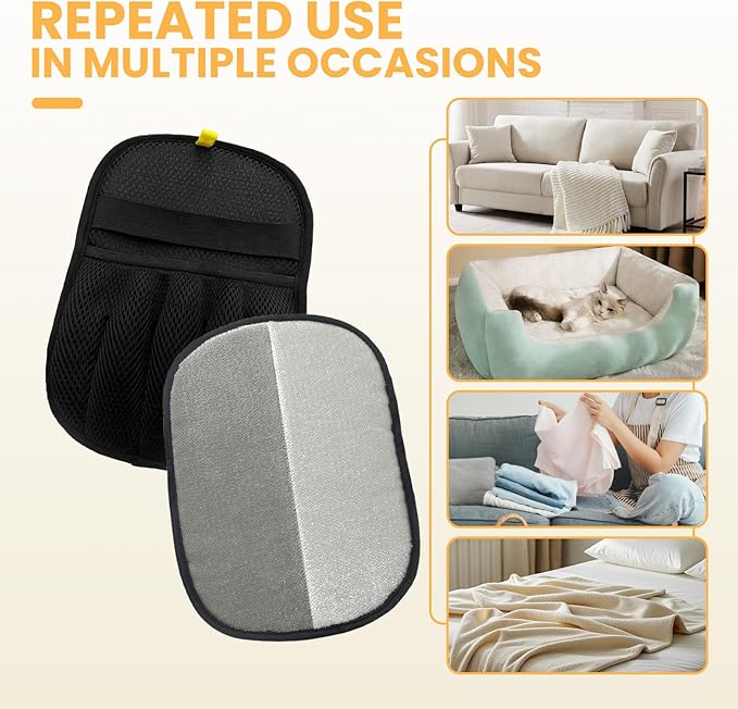 Pet Hair Removal Glove for Cats and Dogs,Reusable Electrostatic Five-Finger Pet Hair Remover Tools,Durable Pet Hair Gloves with Magic Brush for Cat Dog Grooming Clothes Couch Carpet Car Seat Furniture