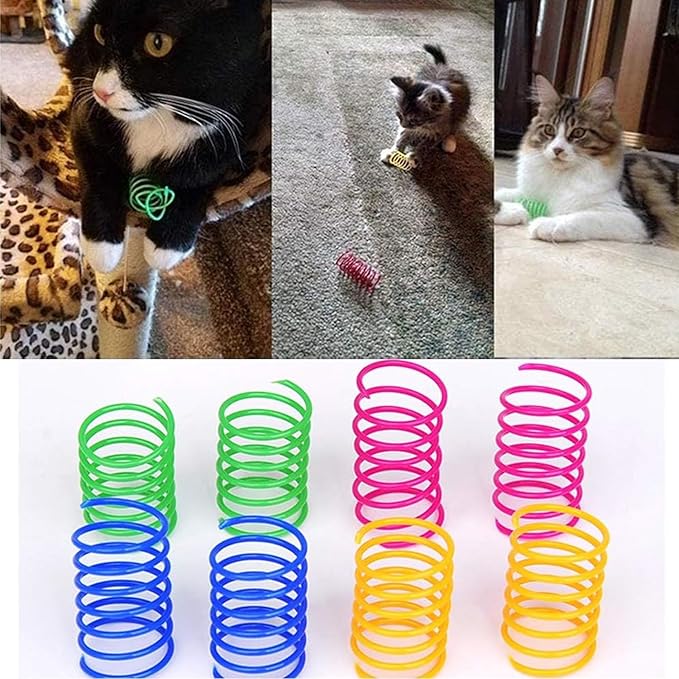 Cat Toys for Indoor,35 Pack Interactive Cat Toy Pack Including Crinkle Balls,Sparkle Balls,Spiral Springs for Most Cats,Interactive Toys for Cats Ball Toys Products Kitten Toys Random Color