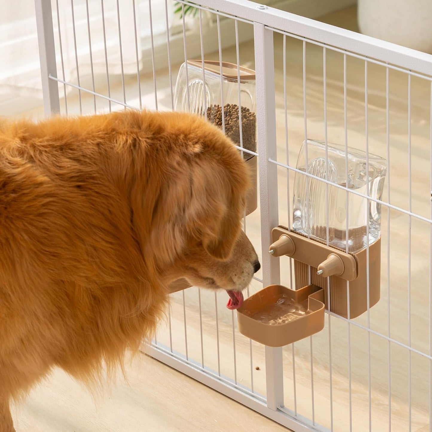 50 oz Rabbit Water Dispenser,Gravity Dog Water Bowl Dispenser for Cage,Auto Water Bottle for Ferret,Cat,Dog and Other Animals, Compatible with Widemouth Cages