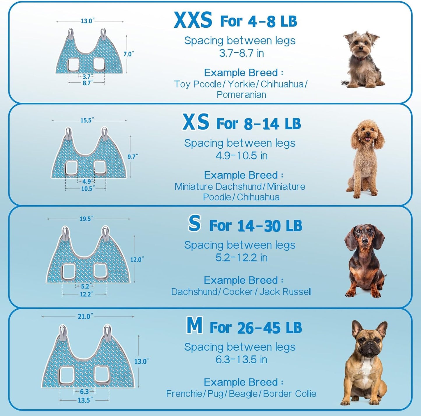 Supet Dog Grooming Hammock Harness for Dogs Cats, Relaxation Pet Nail Clipper Hammock, Restraint Dog & Small Animal Leashes Sling for Groomingk for Nail Trimming (Coral Blue, S)