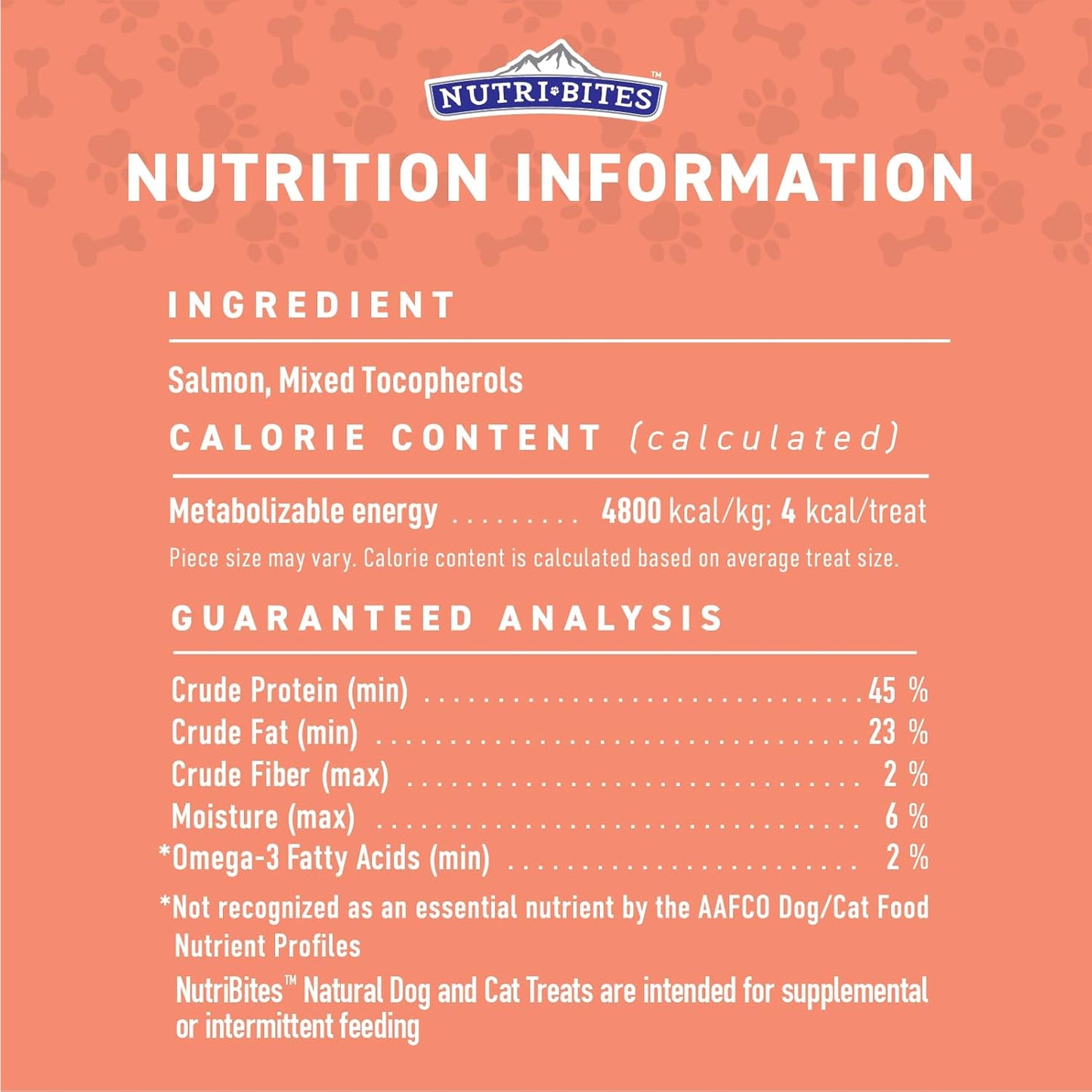 Nutri Bites Freeze Dried Salmon Dog & Cat Treats | Healthy Pet Training Treats or Food Topper | All Natural, 1 Single Animal Protein, High Protein | Premium Bulk Value Pack, 14 oz