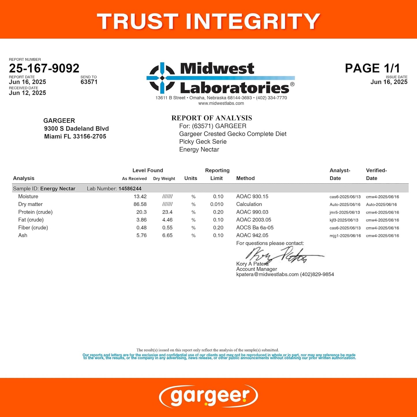 'Picky Geck' Energy Nectar - Premium Crested Gecko Food | Calcium-Rich Fruit Formula for Bone Strength & Energy Support | No Fillers - Only Premium Ingredients | 2oz | Made in USA