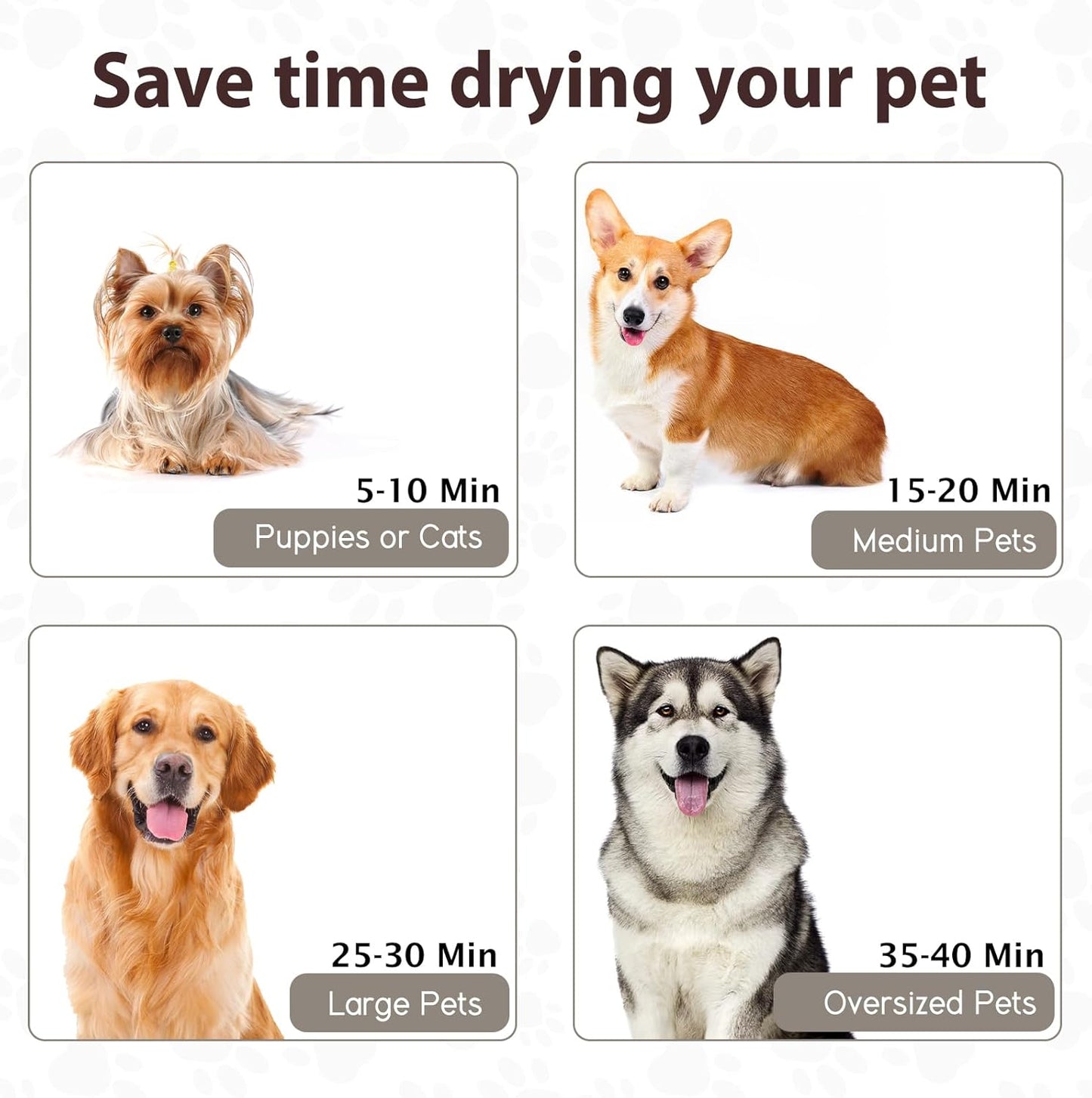 Dog Dryer Pet Hair Blower High Velocity for Grooming, Blow 3800W/5.2HP for Large Dogs Sechoir Pour Chien with Stepless Adjustable Speed, 4 Different Nozzles and Dog Brush,Black