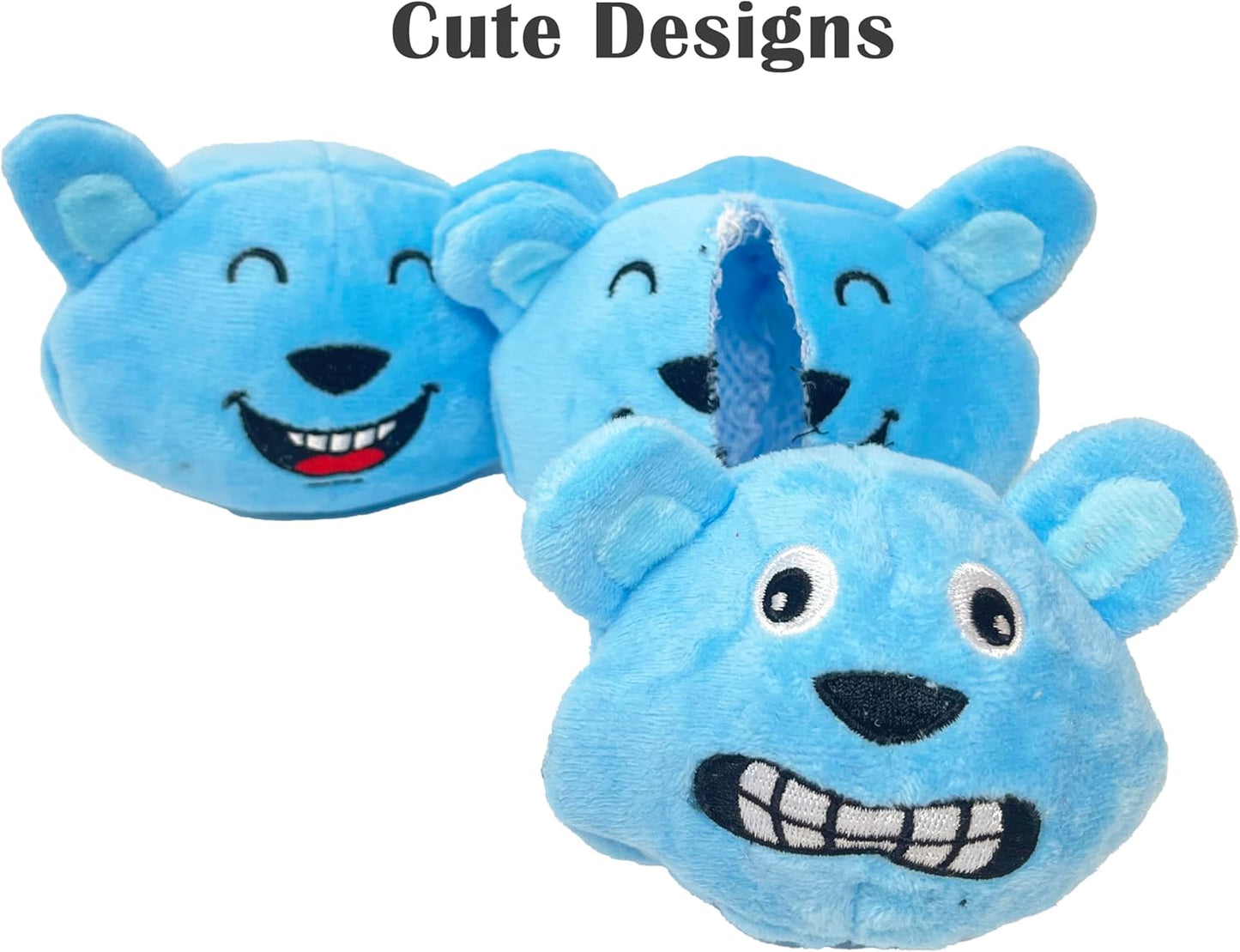 Jalousie Dog Squeaky Toys Value Set Non-Toxic Squeaky Balls Toss Fetch TPR Rubber Puppy Toys Spikey Dog Chew Toy for Small Medium Breed Pet Toys for Puppy (Panda N' Rabbit)