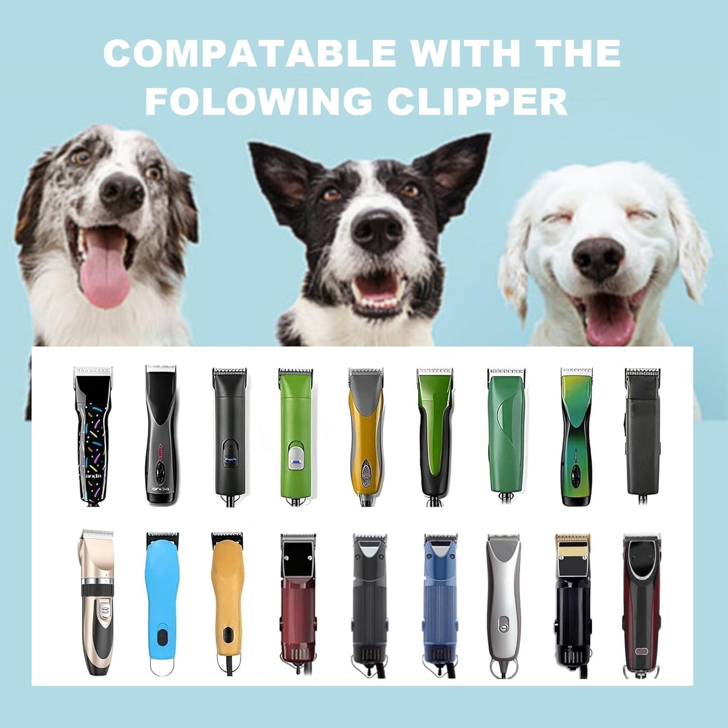 Detachable Pet Dog Clipper Blades, Compatible with Size-10 (1.5mm), Most Oster A5, KM Series Clippers,Made of Stainless Steel Blade 1Pack