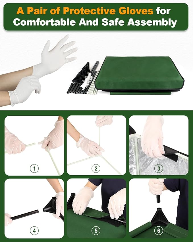 Weatherproof Heated Cat House for Outdoor in Winter, Heated Cat Bed Kitty Shelter with Cat Heating Pad, Insulated & Safe Escape Door, Warm House for Outside Stray Cat (Green, 12.6"x16.5"x16.9")