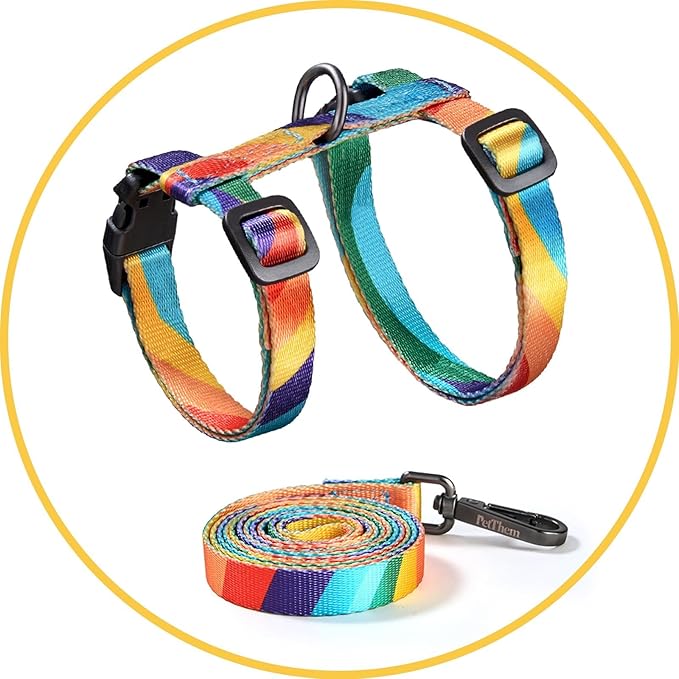 Cat Harness and Leash Set - Escape Proof Adjustable Cat Harness, Comfortable Soft Lightweight, Use Safe & Easy, Walking Travel Kitten Harness for Small Medium Large Cats (Yellowstone Park)