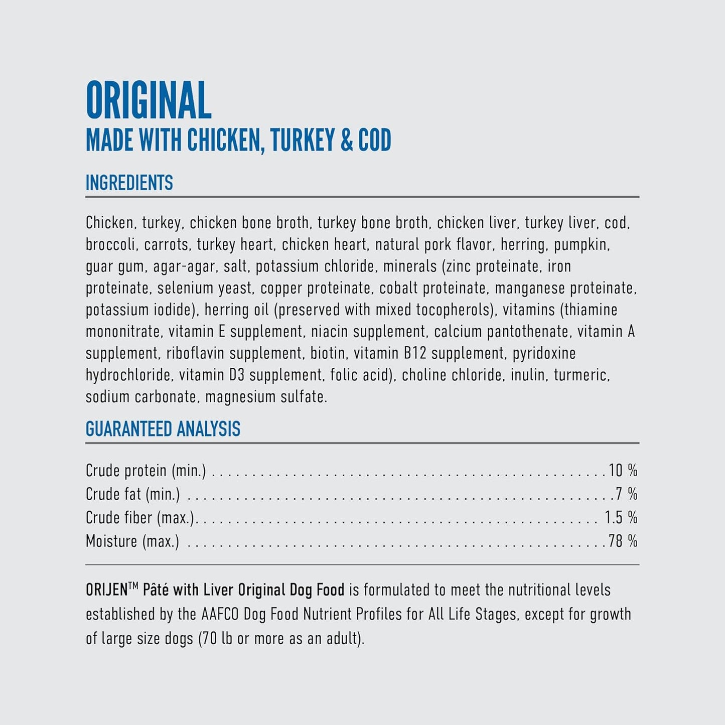 ORIJEN Pate Wet Dog Food Original Recipe with Liver 12.8oz Cans (12 Count)