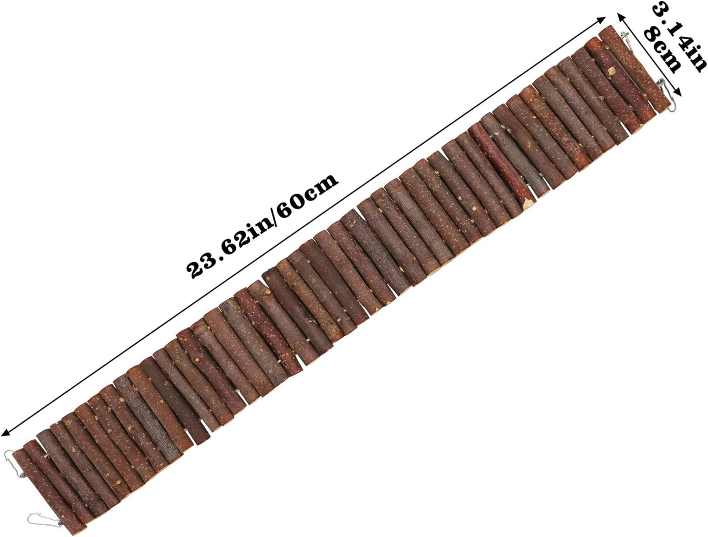 Rat Ladder Bridge, Wooden Hamster Climbing Ladder Toy, Small Animals Cage Accessories for Bird Parrot Hamster Mouse Rat Sugar Glider Hermit Crab Sugar Glider Chinchilla(23.62x3.14 Inches)