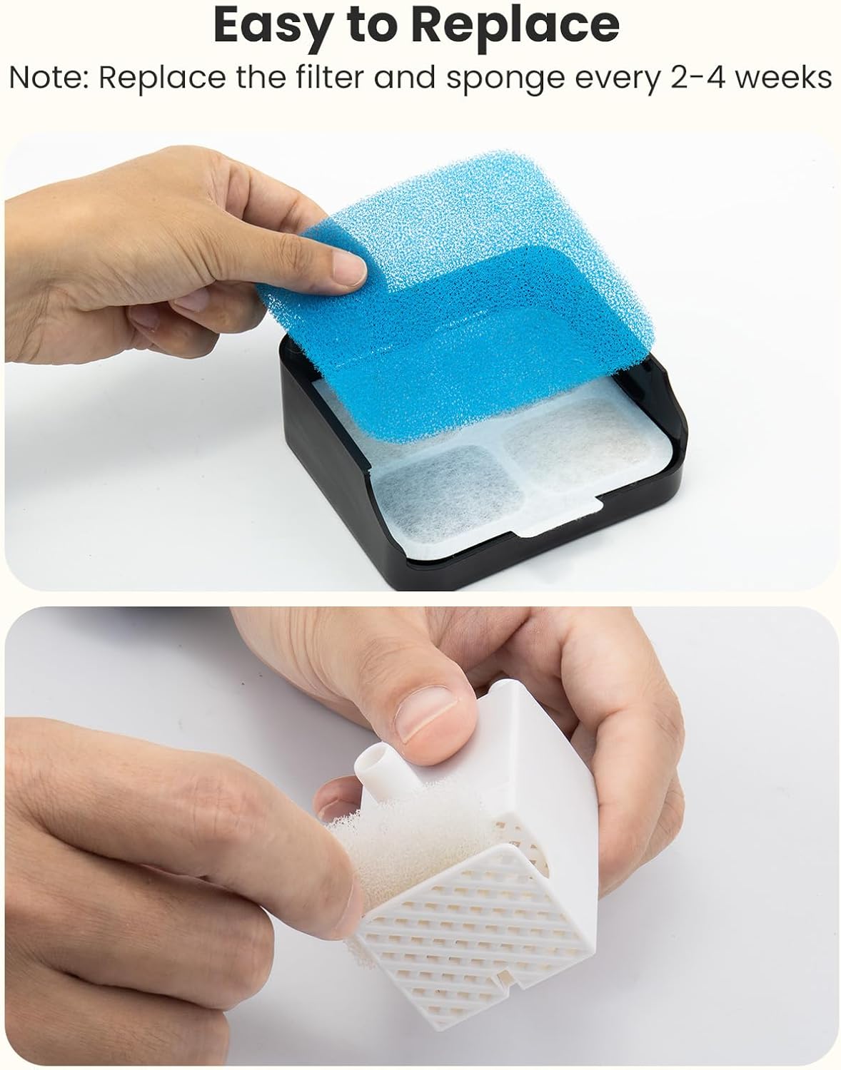 oneisall 4Set Filters for for 10L/338oz/2.64Gal Stainless Steel Dog Water Fountain