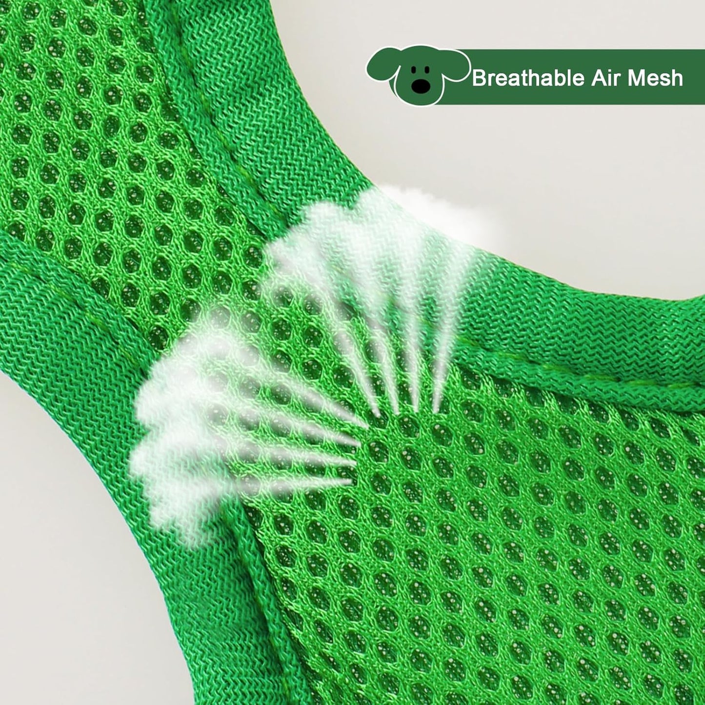 YIMEIS Dog Harness and Leash Set, No Pull Soft Mesh Pet Harness, Reflective Adjustable Puppy Vest for Small Medium Large Dogs, Cats (Green, Small (Pack of 1)