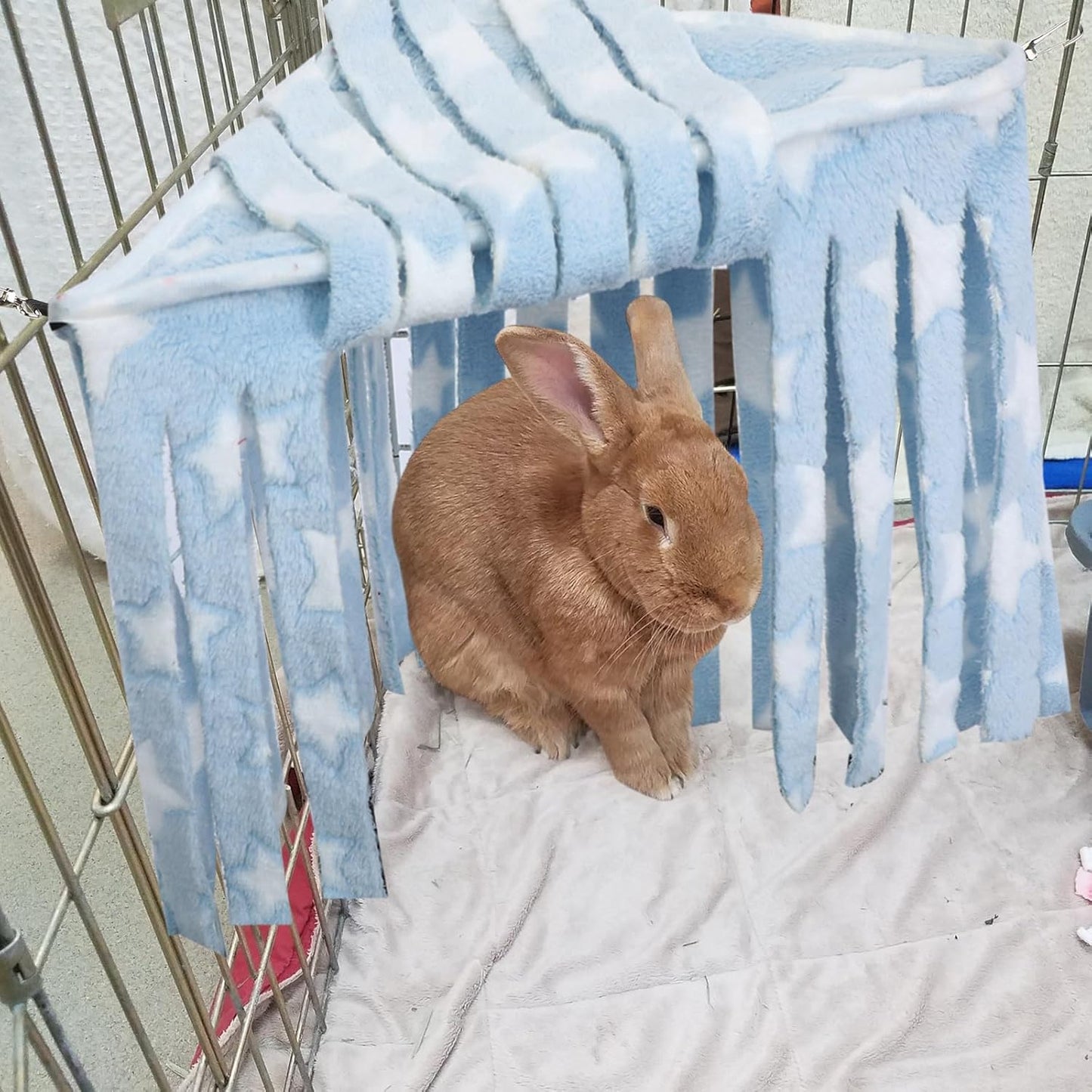 Huwena 4 Pcs Guinea Pig Hideout Pentagram Fleece Hideaway Toys Cage Accessories Small Animals Corner Triangular Hammock Hamster Ferret Playing Sleeping Bed for Hedgehog Bunny Chinchillas