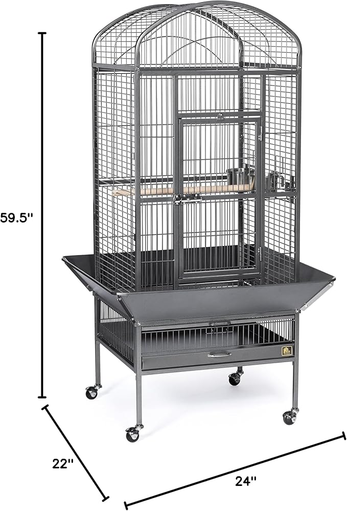 Prevue Pet Products 34521 Dometop Bird Cage, Large, Black Hammertone