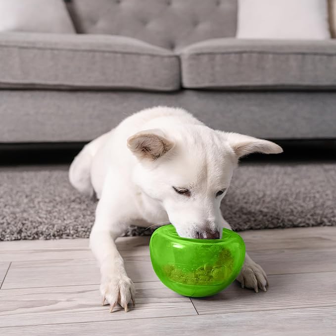 Outward Hound Large Snoop Interactive Treat Dispensing Dog Toy, Puzzle Ball Slow Feeder for Medium to Large Dogs, Mint-Scented for Mental Stimulation & Boredom Relief, BPA-Free, 5-Inch, Green