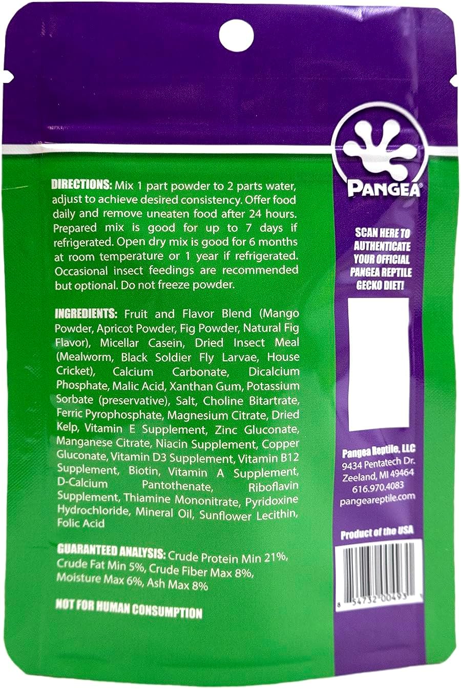 Pangea Gecko Diet Fruit & Fig Bundle - 2oz Fruit & Insects and Fig & Insects