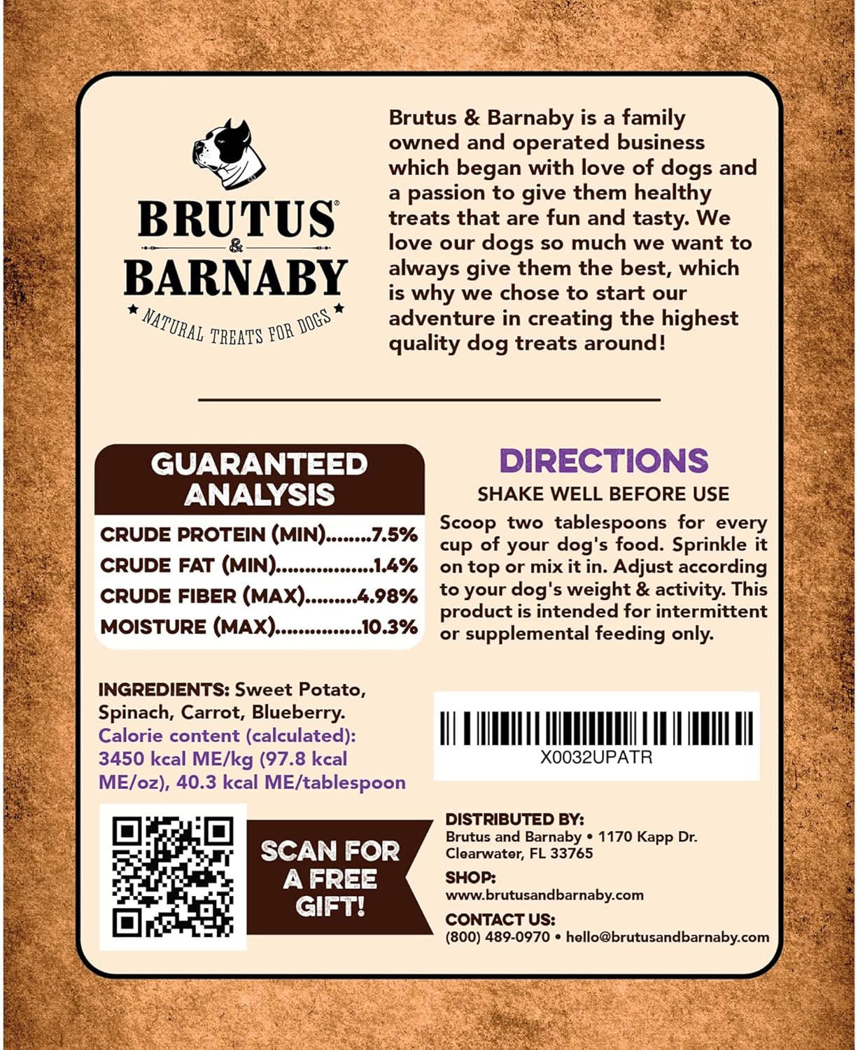 Dog Food Topper - Super Foods - Enhance Your Dogs Meal with This Healthy Vegan Flavor Packed Mix - Sprinkle On Dog Food Flavoring for Picky Eaters - Blueberries, Carrots, Spinach, Sweet Potato - 16oz