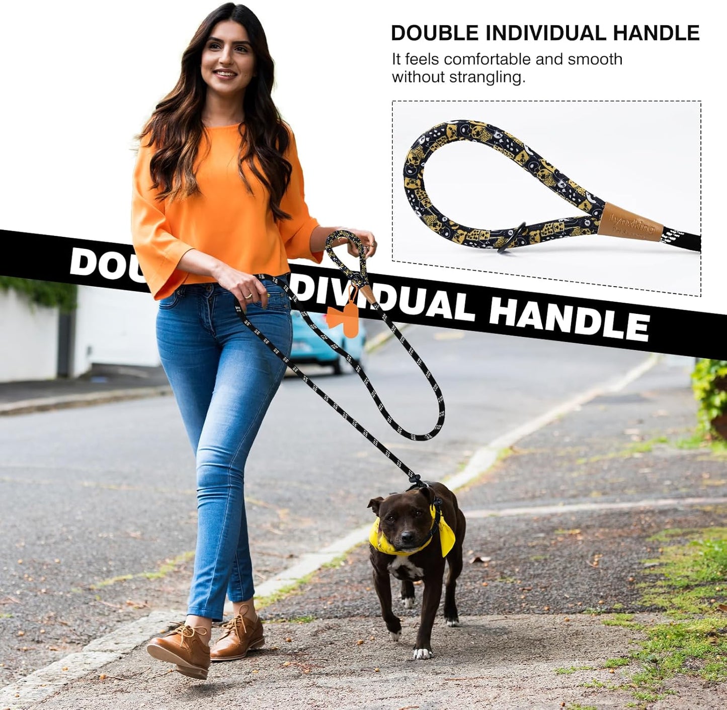 lynxking Slip Lead Dog Leash Reflective, Heavy Duty Comfortable Strong Rope for Large Medium Small Dogs No Pull Pet Training