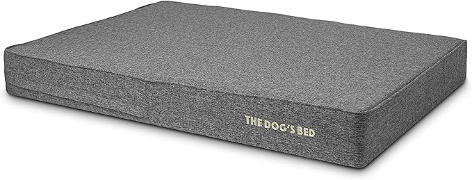 The Dog’s Bed Orthopedic Memory Foam Dog Bed, 2XL Grey Linen, Pain Relief for Arthritis, Hip & Elbow Dysplasia, Post Surgery, Lameness, Supportive, Calming, Waterproof Washable Cover