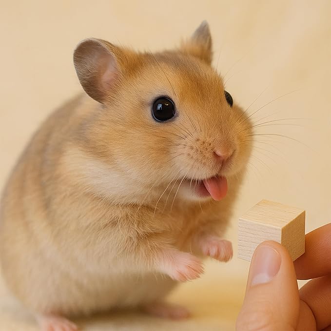 16 PCS Fruity Balsa Wood Chew Animal Toy for Rabbits Natural Chew Blocks for Hamster Chinchilla Guinea Pig,Molar Treats Snack for Small Animals Teeth Care (20x20x20mm)