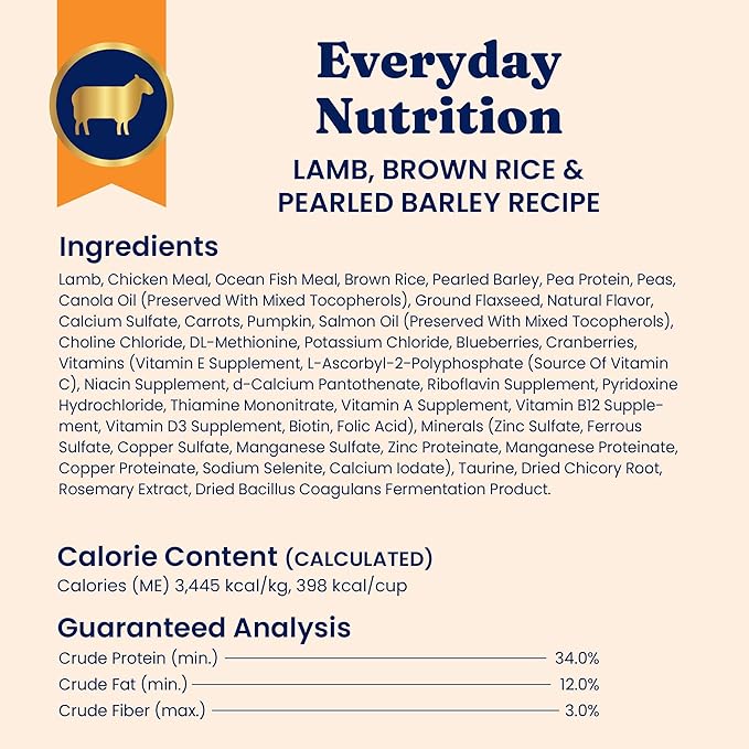 Solid Gold Dry Cat Food for Indoor Cats of All Ages - W/Lamb, Brown Rice, Barley, Probiotics & Fiber for Gut Health- Holistic & Healthy Cat Kibble for Kittens & Adults - Dry Kibble for Cats - 4 LB