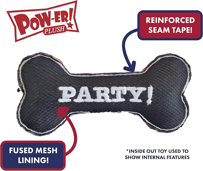 Huxley & Kent for Dogs | Sugar Skull Pumpkin | Halloween Power Plush Dog Toy with Squeaker | Funny Dog Toy Gift | Fun, Durable, and Safe | H&K Squeaky Dog Toys