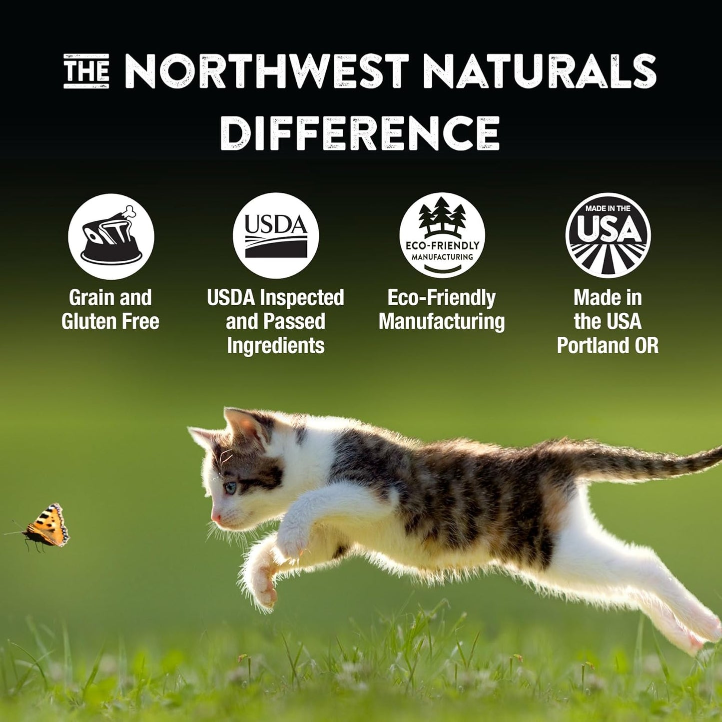 Northwest Naturals Freeze-Dried Chicken Cat Food - Bite-Sized Nibbles - Healthy, Limited, Human Grade Ingredients, All Natural, Proudly Made in USA, 11 Oz (Pack of 3)