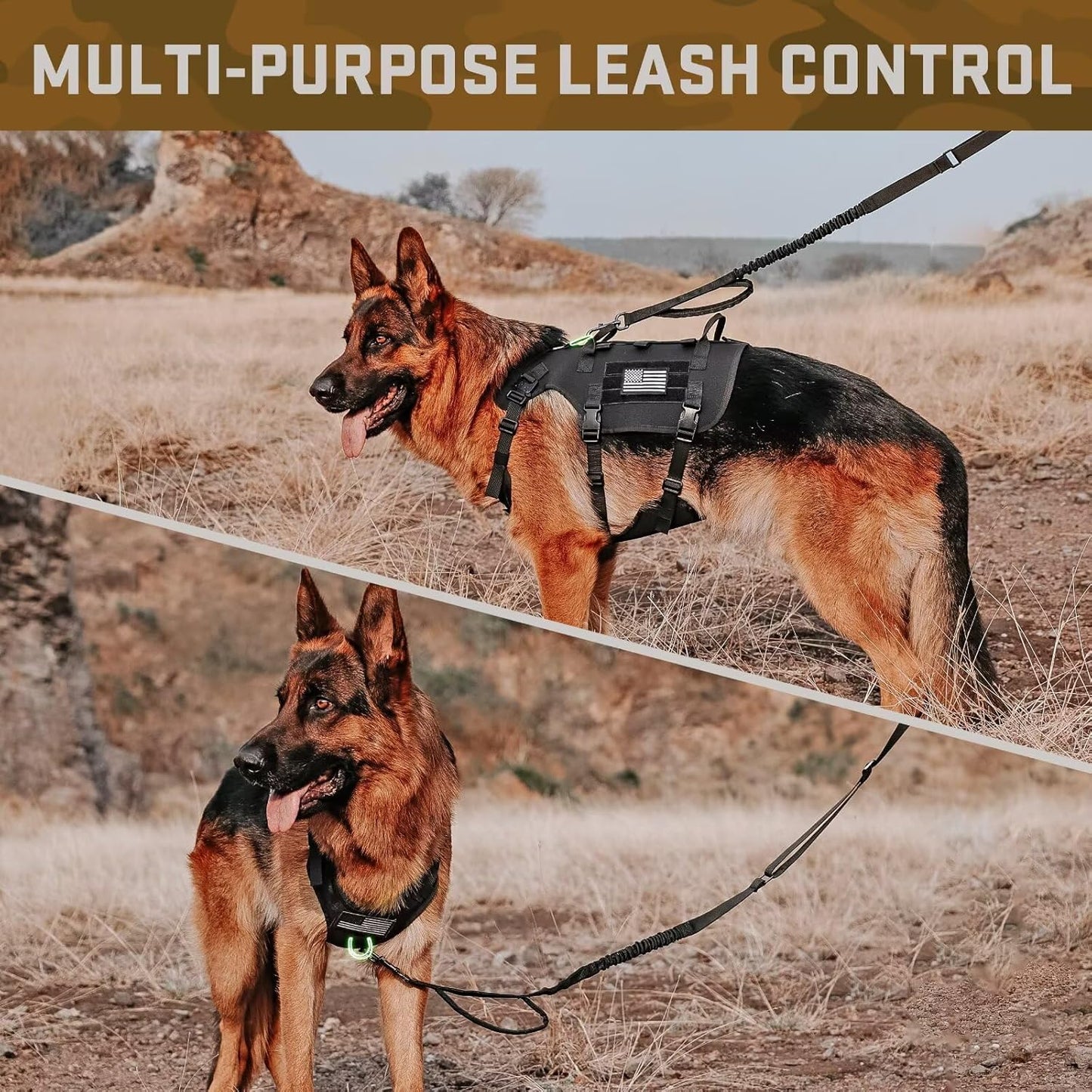 Forestpaw Dog Harness Medium Sized,Tactical Dog Harness with Handle,No Pull Military Style Service Dog Vest with Pockets Adjustable for Medium Dogs,Black,Chest 19.5-41.5"