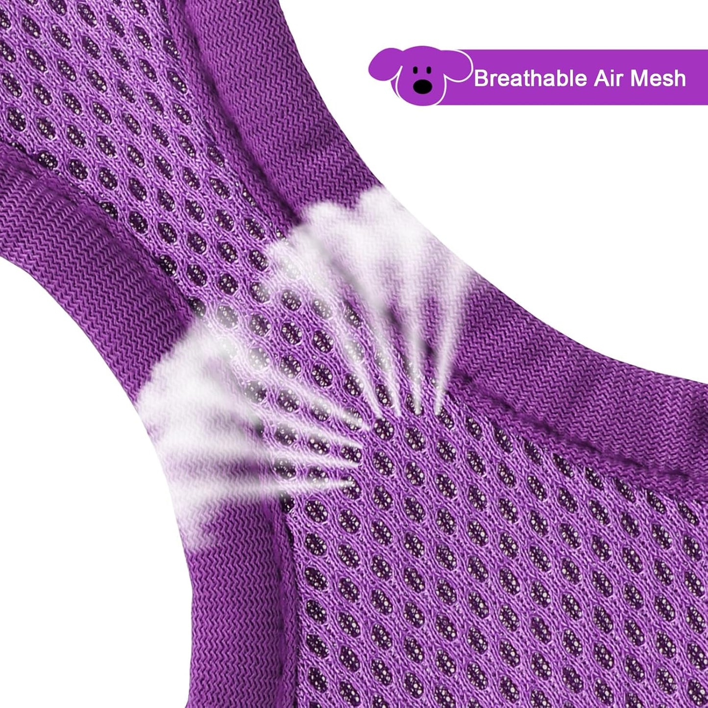 YIMEIS Dog Harness and Leash Set, No Pull Soft Mesh Pet Harness, Reflective Adjustable Puppy Vest for Small Medium Large Dogs, Cats (Purple, Small (Pack of 1)