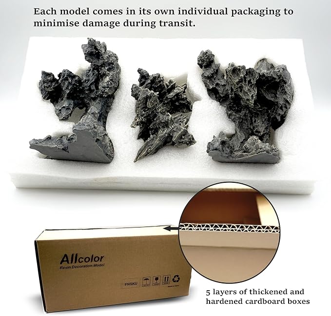 Fish Tank Decor Rocks.Aquarium Decoration Model.Easy and Quick Solution for Aquascaping.(Elf Island)