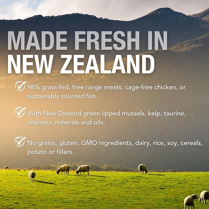 Feline Natural New Zealand Canned Catfood Wet Food, High-Meat, Low-Carb, & Grain Free Cat Food Wet, Chicken & Venison Feast, 6 oz, Pack of 12