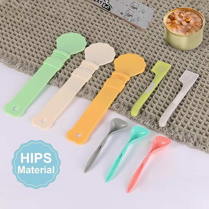 Cat Treat Dispenser Cat Treat Spoon Squeeze 8PCS Lickable Cat Holder with Cat Strip Feeder Spoon and Temptations Licky Treats Happy Cat Tube and Squeeze Up Cat Food Spoons for Wet Food (Sun Flower)